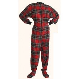 Schlafoverall (Flanell) RED AND BLACK