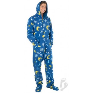 Schlafoverall (Jersey) STARRY NIGHT mit Kapuze