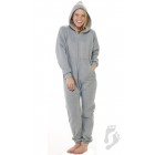 Schlafoverall Hausanzug Jogginganzug (Fleece) LAID-BACK GRAY grau mit Kapuze