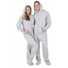 Schlafoverall (Fleece) LAID-BACK GRAY grau mit Kapuze