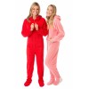 Schlafoverall PLUSH RED (Chenille) mit Kapuze